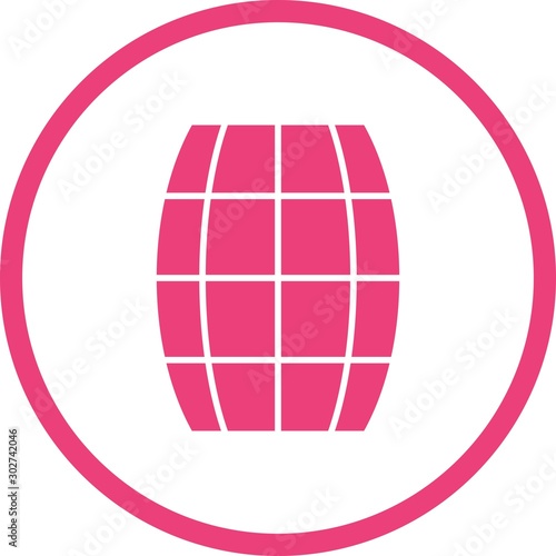 Beautiful Barrel Glyph Vector Icon