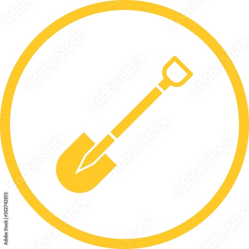 Beautiful Shovel Glyph Vector Icon