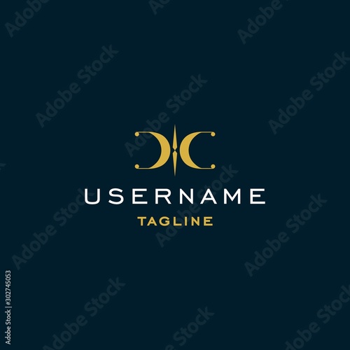 letter CC logo design inspiration . letter DC logo design . luxury balance logo template