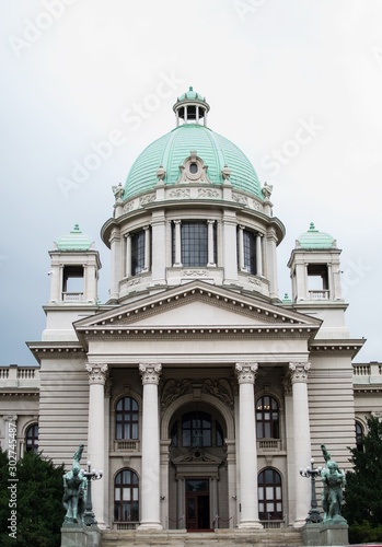 Building of the National Assembly of Serbia at the city of Belgrade.