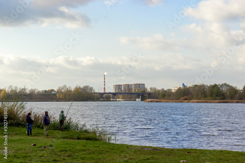 Embankment of the Mukhavets River. Brest - Belarus.