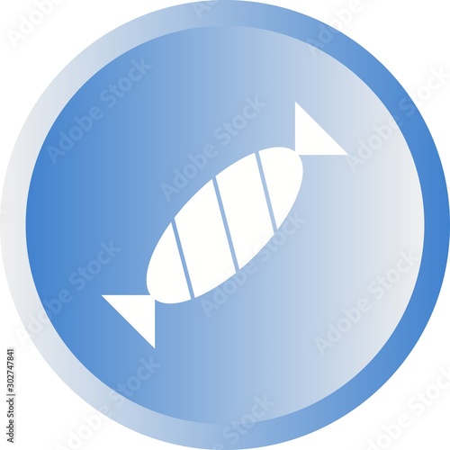 Beautiful Toffee Glyph Vector Icon