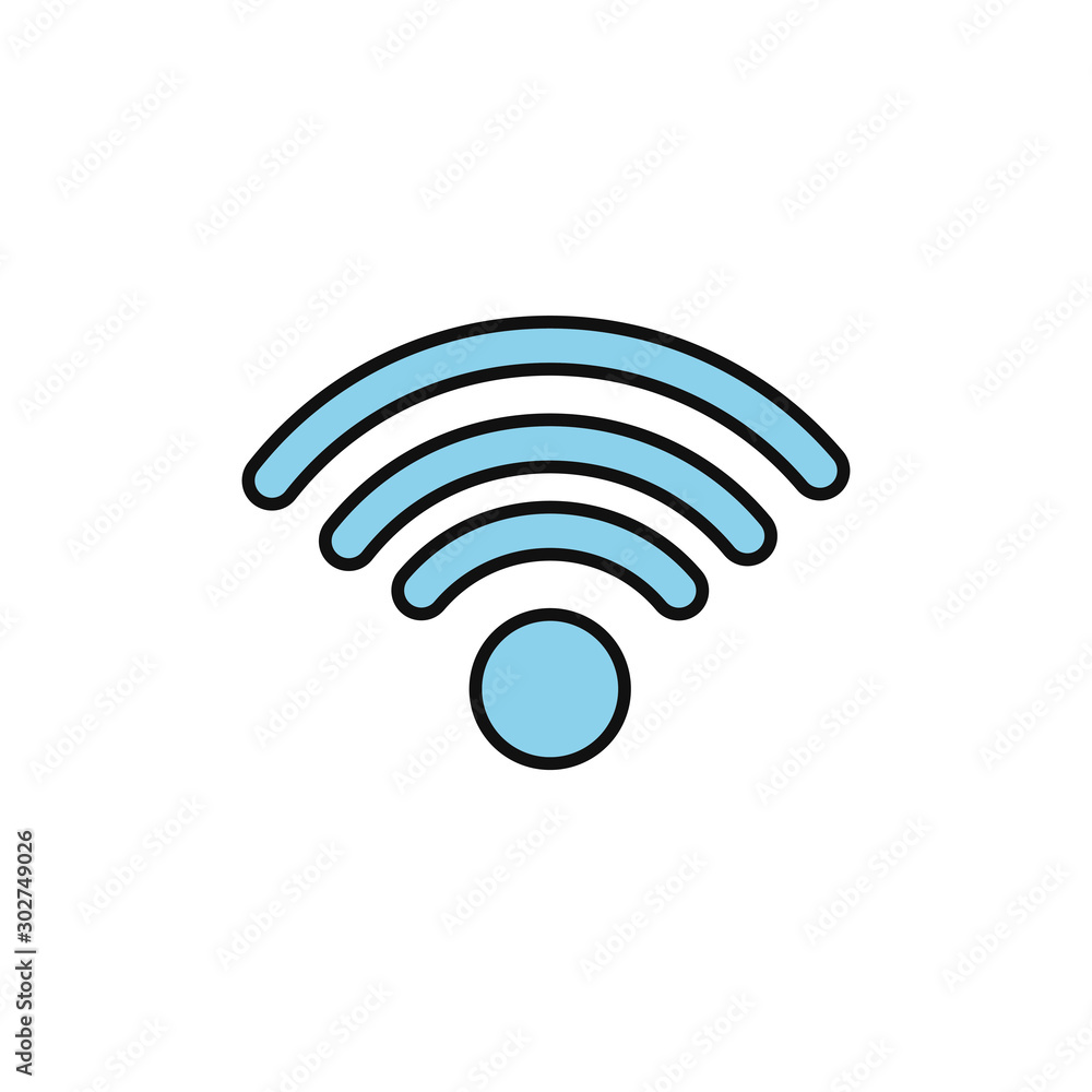 connection wifi internet flat line style connection wifi internet flat line style