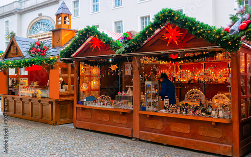 Photography Christmas Market in Opernpalais at Mitte in Winter Berlin, Germany