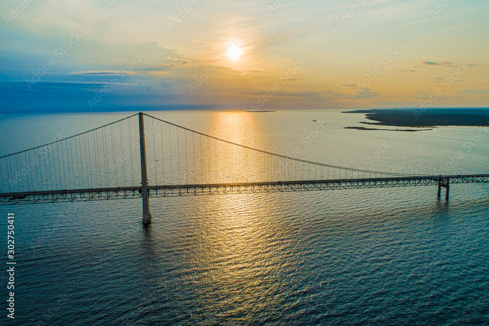 Mackinac Bridge Golden Hour 3