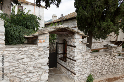 old stone house in the village of Kastro. Thassos island