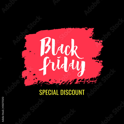 Black friday a banner. Vector isolated illustration.
