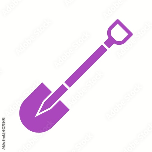 Beautiful Shovel Glyph Vector Icon