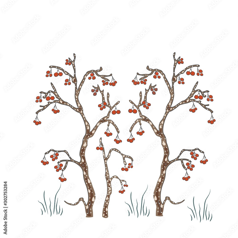 Cute trees. Hand Drawn Scandinavian Style Cute trees. Hand Drawn Scandinavian Style