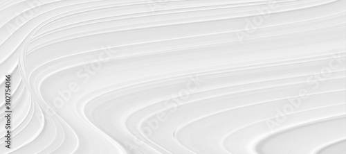 Abstract grey white waves and lines pattern.  Futuristic template background. 