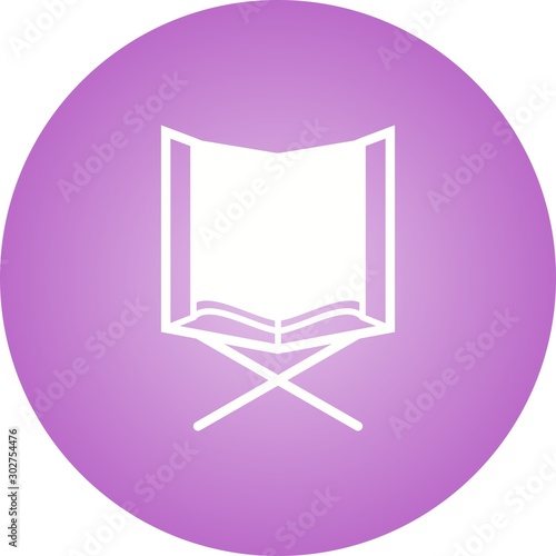Beautiful Holy Quran Glyph Vector Icon