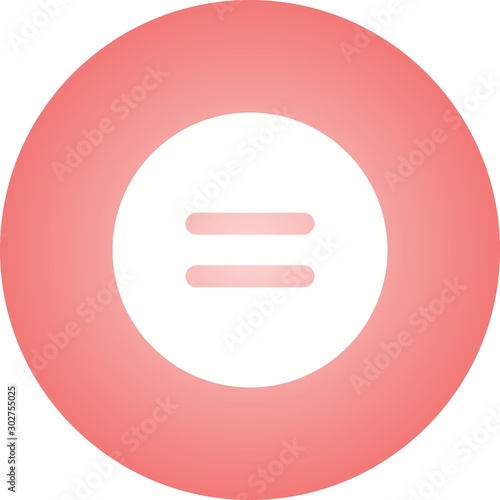 Beautiful Equal to Symbol Glyph Vector Icon