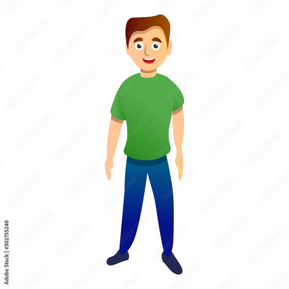Smiling boy icon. Cartoon of smiling boy vector icon for web design isolated on white background Smiling boy icon. Cartoon of smiling boy vector icon for web design isolated on white background
