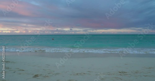 Turquoise Water of Flamenco Beach at Sunset, Cayo Coco, Cuba