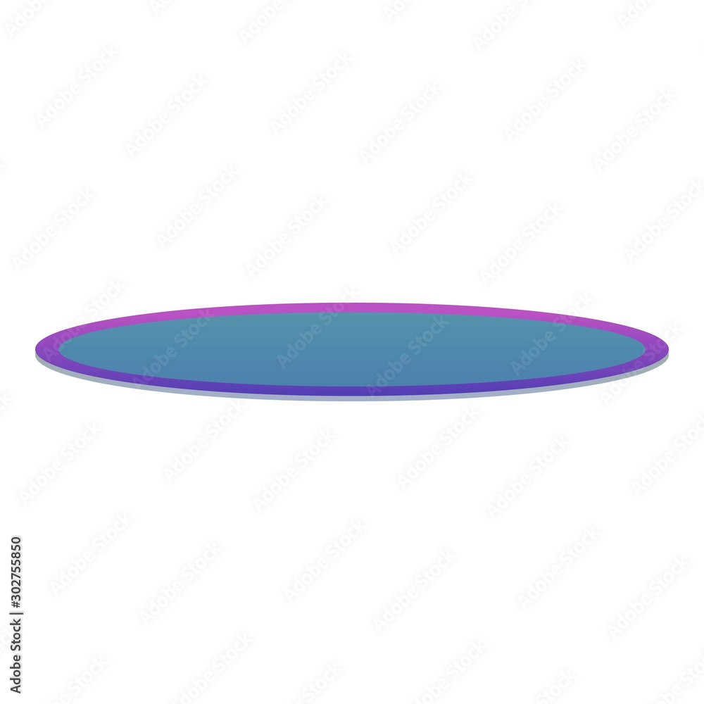Round carpet icon. Cartoon of round carpet vector icon for web design isolated on white background Round carpet icon. Cartoon of round carpet vector icon for web design isolated on white background