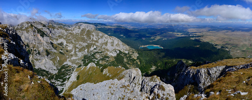 Panoramic view of mountains in National Park Durmitor, Montenegro.