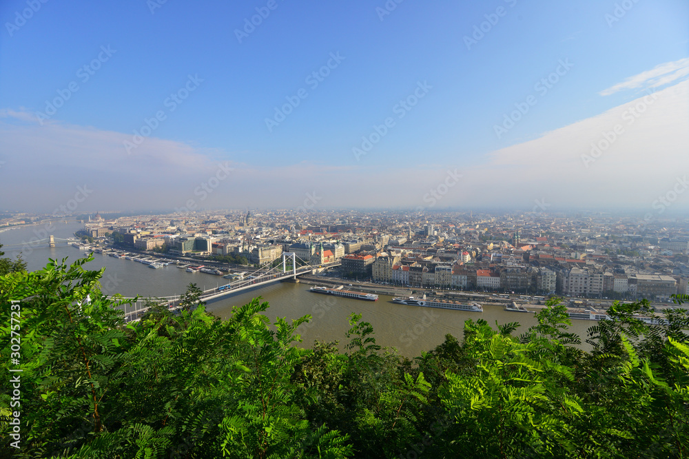 Landscape view on Budapest at daylight