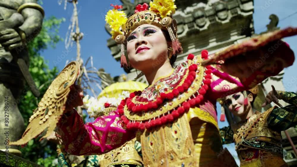 Females performing ancient religious dance ritual Hindu temple Females performing ancient religious dance ritual Hindu temple