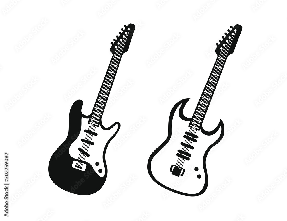 Fototapeta premium Play guitar icon. Simple illustration of play guitar vector icon for web design isolated on white background