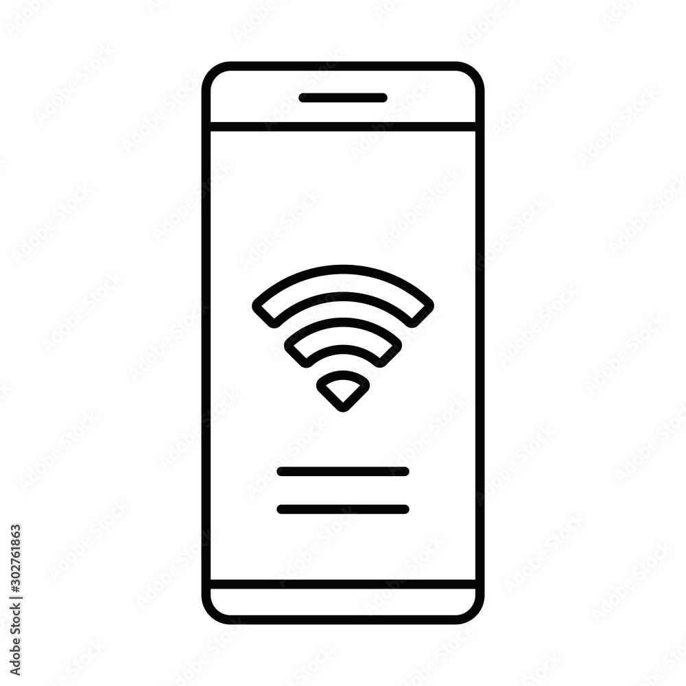 Internet access linear icon. Wifi zone. Web connection. Smartphone router application. Get online. Free wifi. Thin line illustration. Contour symbol. Vector isolated outline drawing. Editable stroke Internet access linear icon. Wifi zone. Web connection. Smartphone router application. Get online. Free wifi. Thin line illustration. Contour symbol. Vector isolated outline drawing. Editable stroke