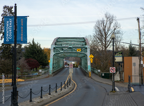 Fifth Street Bridge in Courtenay, British Columbia, Canada photo
