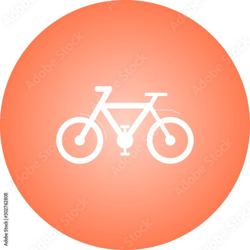 Beautiful Bicycle Glyph Vector Icon