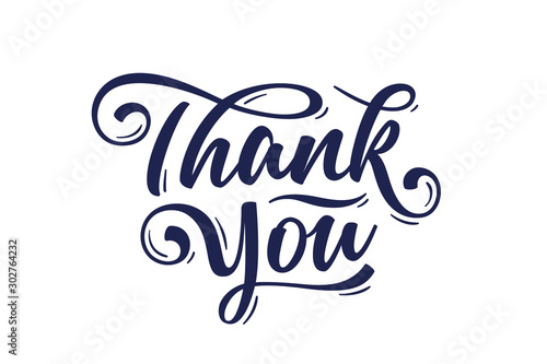 Thank You, Hand lettering for holiday Thanksgiving Day