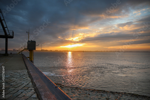 Abendrot am Steg
