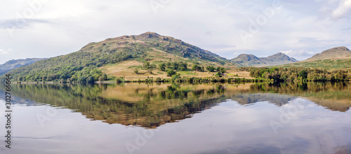 Picturesque Loch Catherine Lake. Sterling. Scotland. United Kingdom