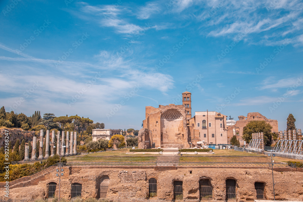 Rome July 31, 2015: view from the Palatine of Rome