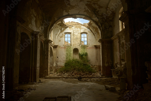Abandoned church of Craco, Ghost village in Italy