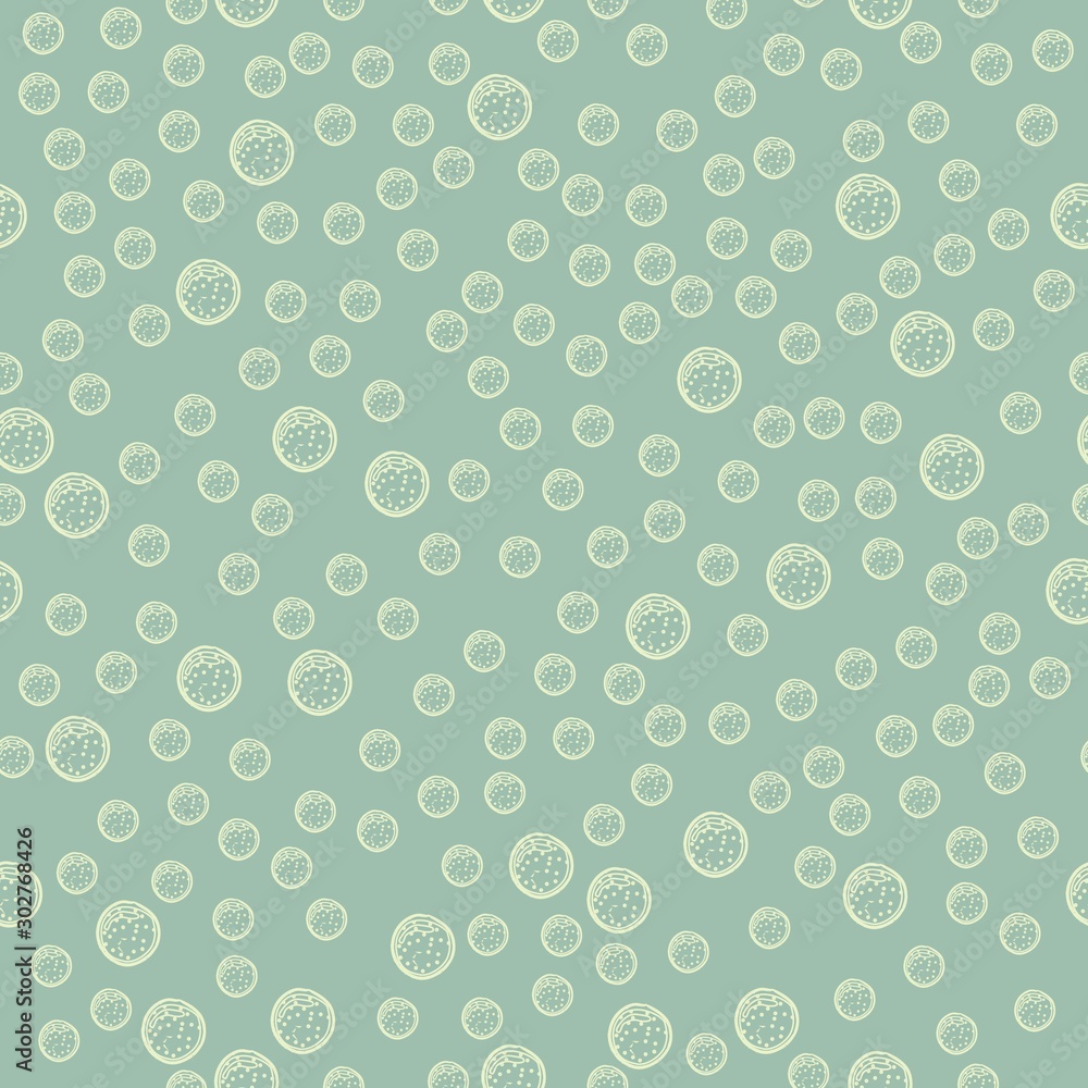 Seamless Pattern with colorful Balls. Scandinavian Style