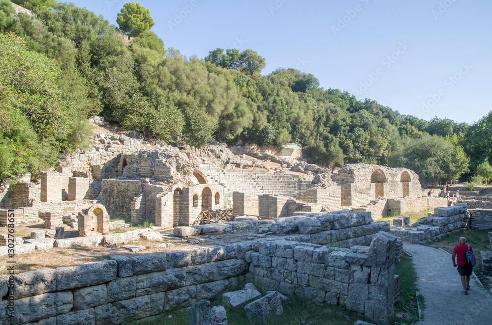 The Agora of  in ancient city Butrint , Albania