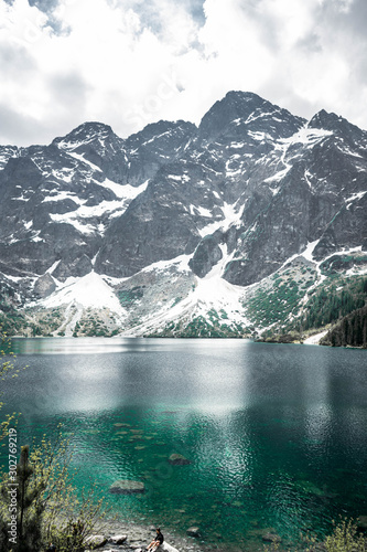 Fototapeta Naklejka Na Ścianę i Meble -  lake in mountains cristal clear water