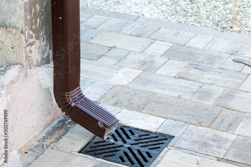 Photography drainpipe. pipe to drain water after rain.
