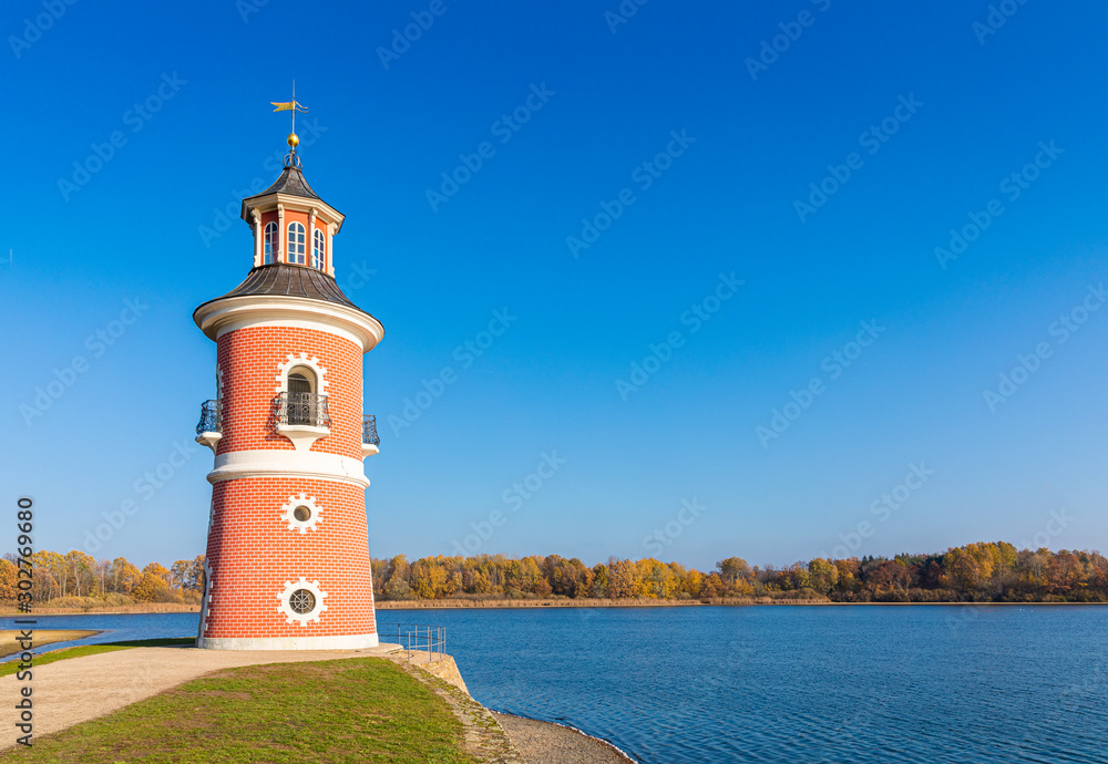 Leuchtturm am See in Moritzburg bei Dresden Leuchtturm am See in Moritzburg bei Dresden