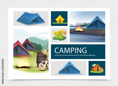 Camping Elements Composition