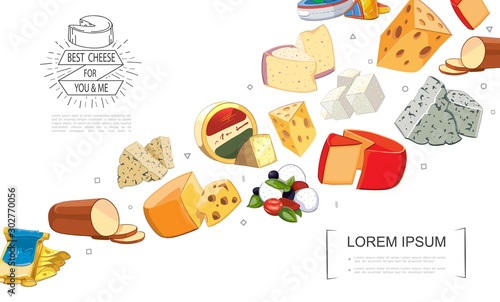 Cartoon Fresh Cheese Sorts Template