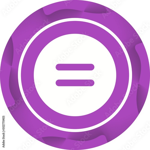 Beautiful Equal to Symbol Glyph Vector Icon