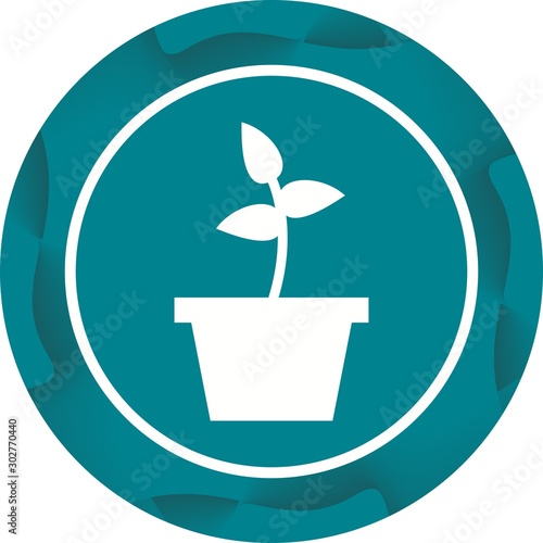Beautiful Planting Glyph Vector Icon