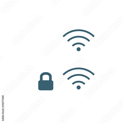 Creative WiFi icon with loc...