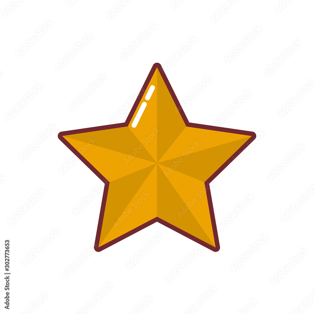 Fototapeta premium Isolated star shape vector design