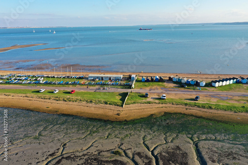 Beach Huts Aerial View 2 photo