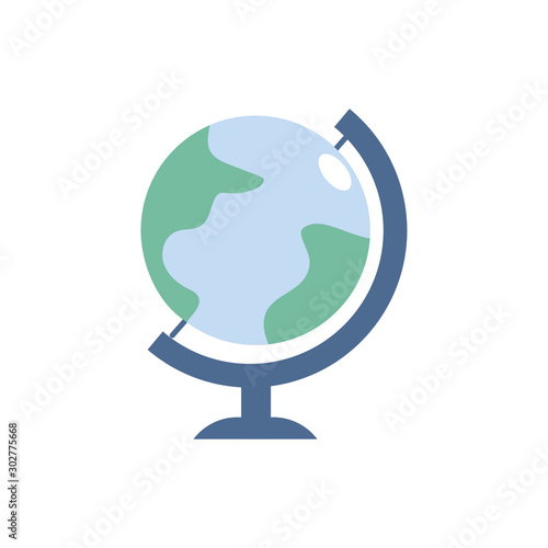 globe school education learning flat style