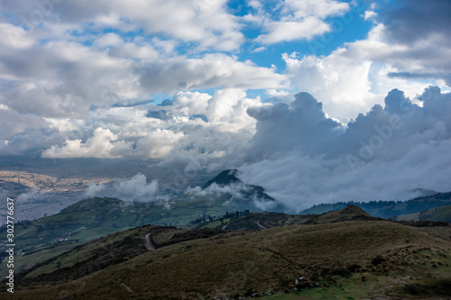Clouds over the mountains - Quito photo