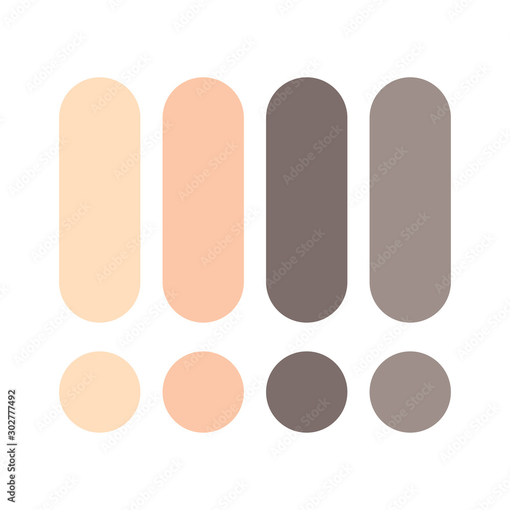 Colour palette vector illustration set Colour palette vector illustration set