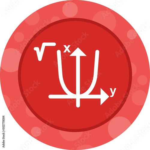 Beautiful algebra Glyph Vector Icon