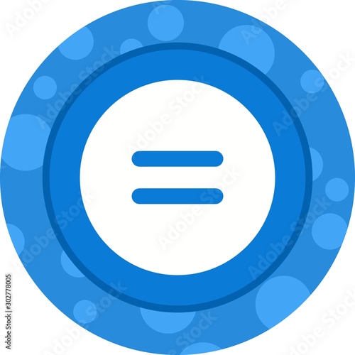 Beautiful Equal to Symbol Glyph Vector Icon