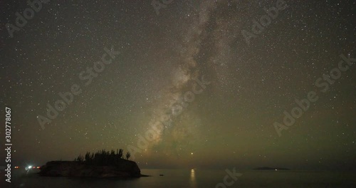 Island Milky Way Timelapse