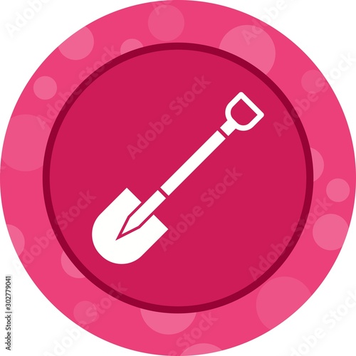 Beautiful Shovel Glyph Vector Icon